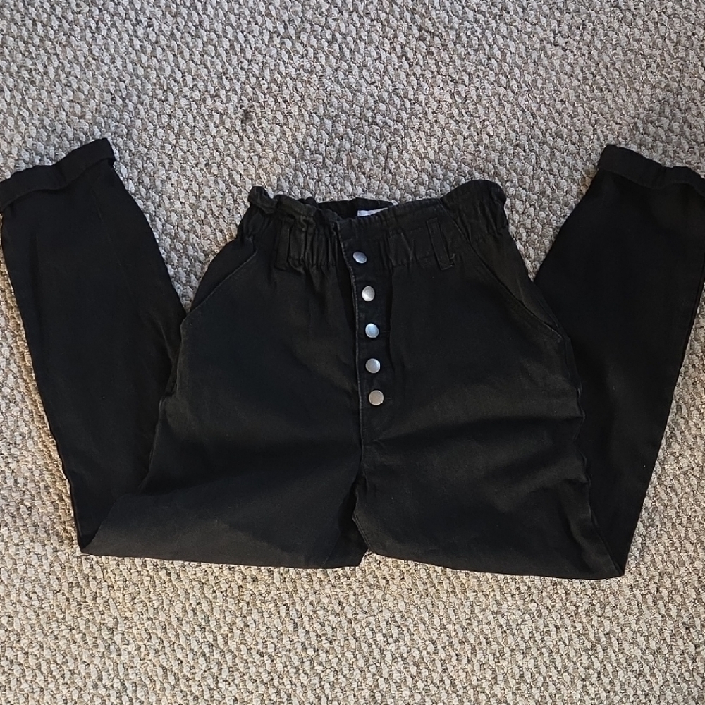 Forever 21 Charcoal Elastic Waist Pants